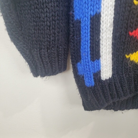 Exclusive Imports vintage 80s Knit Sweater size medium hand knitted - Picture 2 of 5